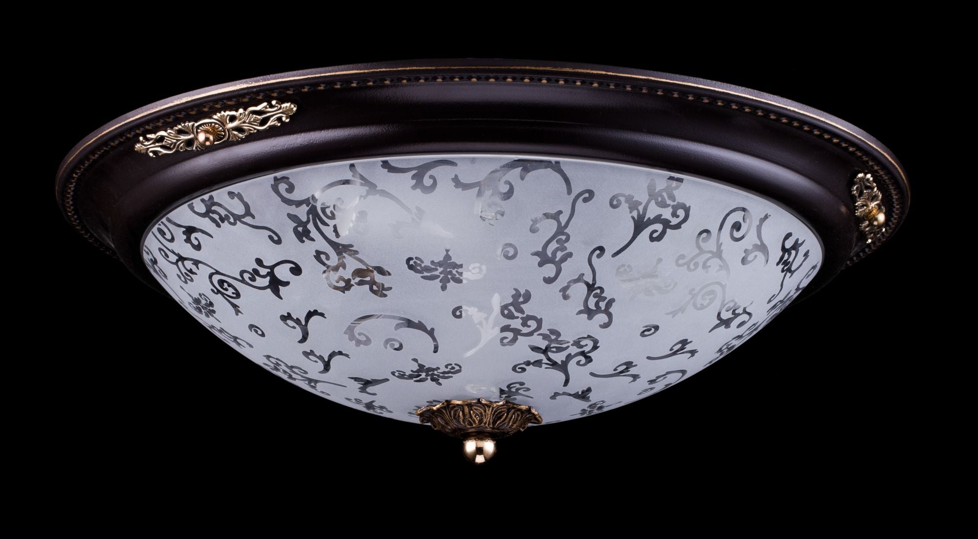 Plafoniera Ceiling & Wall in Metallo Diametrik Marrone con Oro