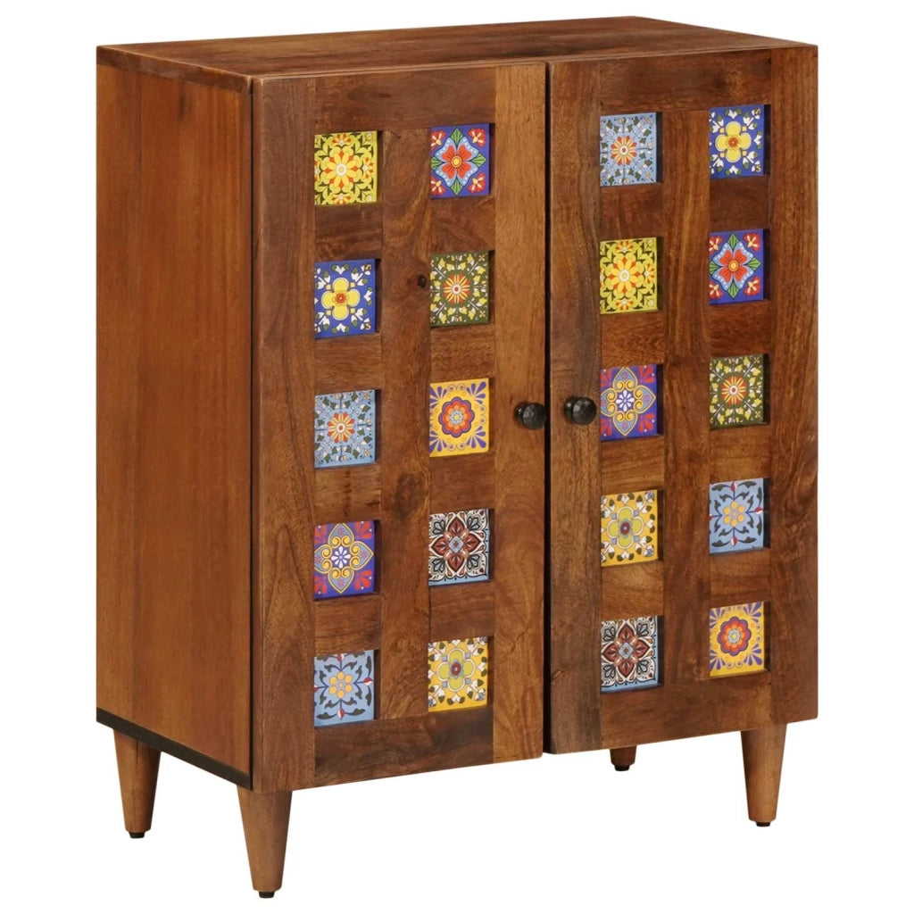 Credenza Noce 60 x 33 x 75 cm Legno di mango massello 4018226