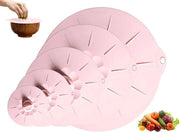 Set di coperchi in silicone riciclabili - 5 diverse misure - fino a 27,5 cm - rosso