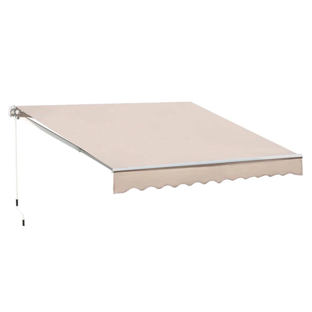 Tenda da Sole Avvolgibile a Parete 3x2,5m in Alluminio e Poliestre Beige
