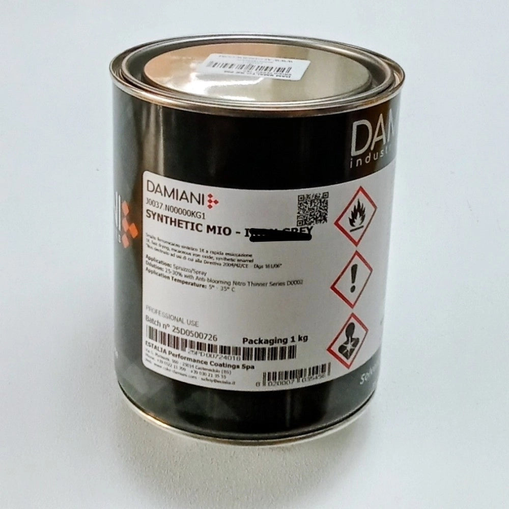 Damiani 1kg netto fondo protettivo antiruggine per ferro, colori bianco - ral 9003