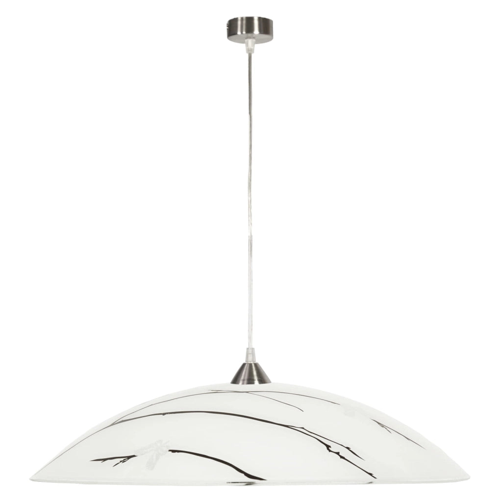 Lampada a sospensione Candellux Braga Ø40 vetro cromo