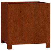 Fioriera | Cassetta per fiori | Vaso con Gambe Ruggine 40x40x40 cm Acciaio Corten