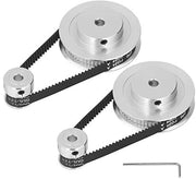 Kit di accoppiamento per motori passo - Distributore in alluminio 20/60 denti - 2 pezzi - Accessori per stampante 3D - Kit di polia per motori passo - Installazione facile - Polia