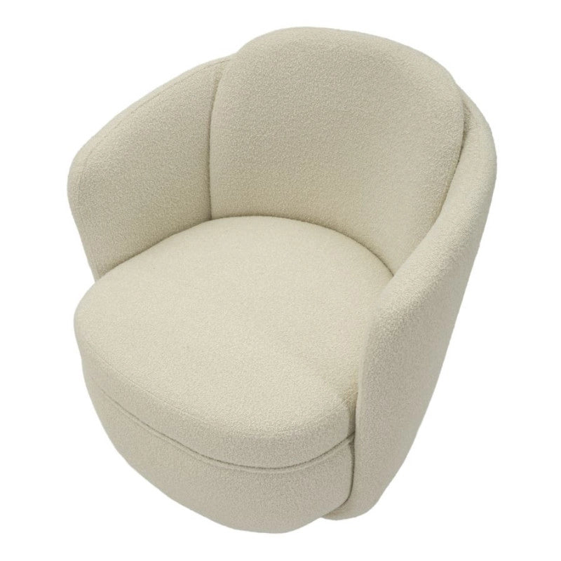 Poltrona Girevole Torino Crema cm 70x72x75 (altezza Seduta cm 44,5)