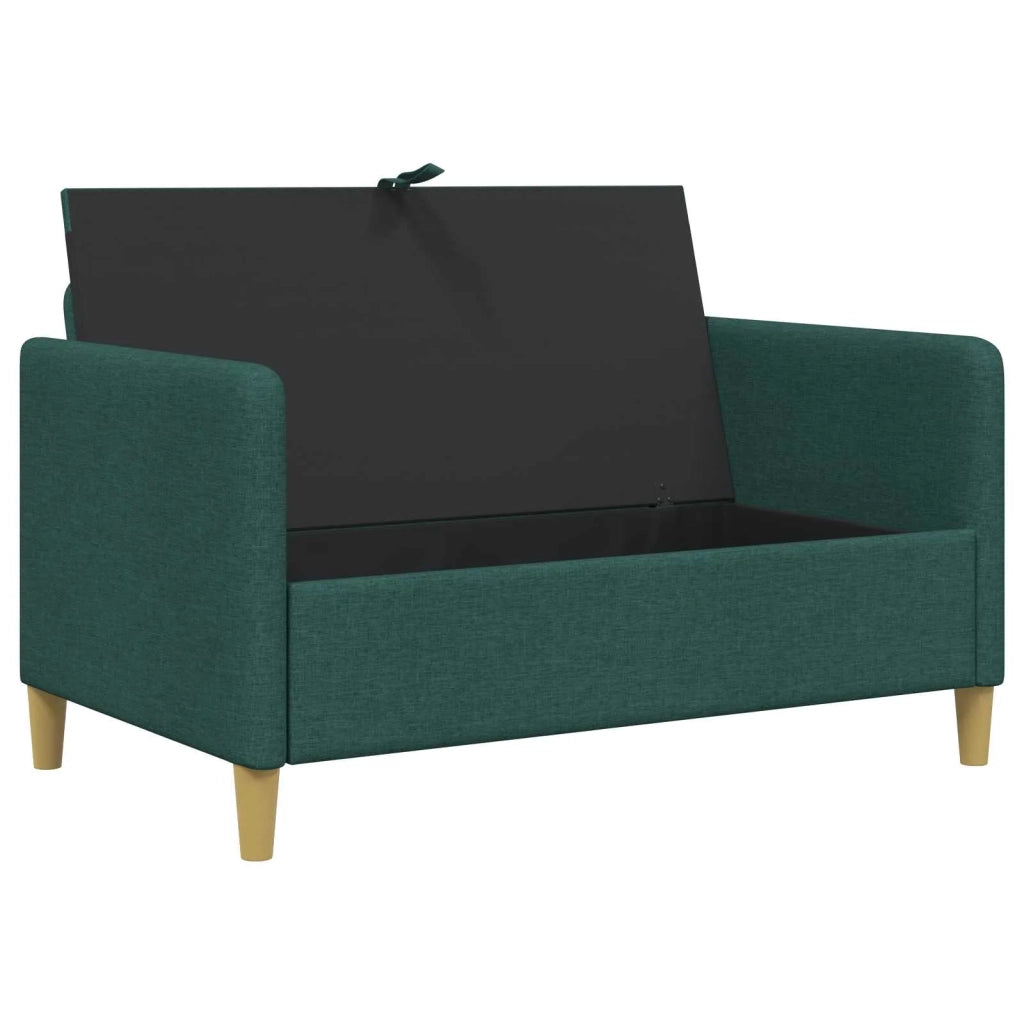 Divano con Storage Verde Scuro 122 x 78 x 87 cm Poliestere 42036896