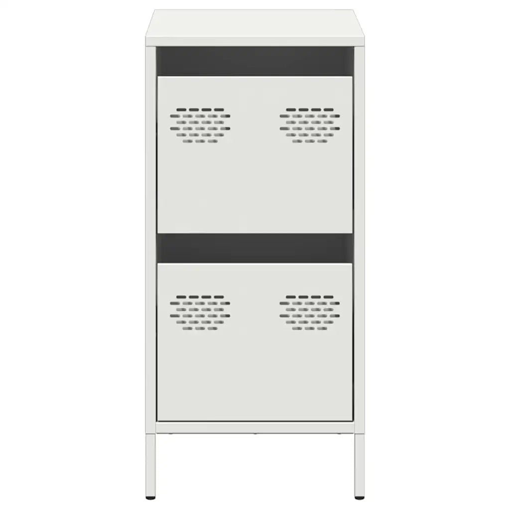 Credenza Bianca 35x39x73,5 cm in Acciaio Laminato a Freddo 851399