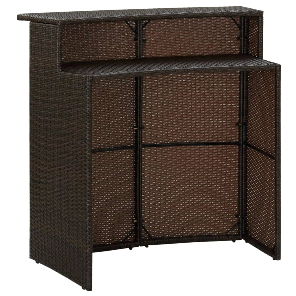 Set da bar da giardino marrone da 4 pezzi con cuscini 02_0013459