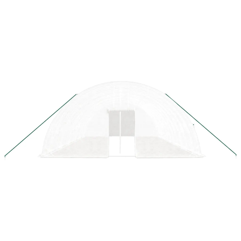 Serra con Telaio in Acciaio Bianco 72 m² 12x6x2,85 m 3188120