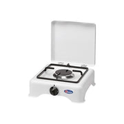 Parker 5321CGPM Fornello a gas da campeggio 1 fuoco GPL Metano 2.5 W con coperchio colore Bianco