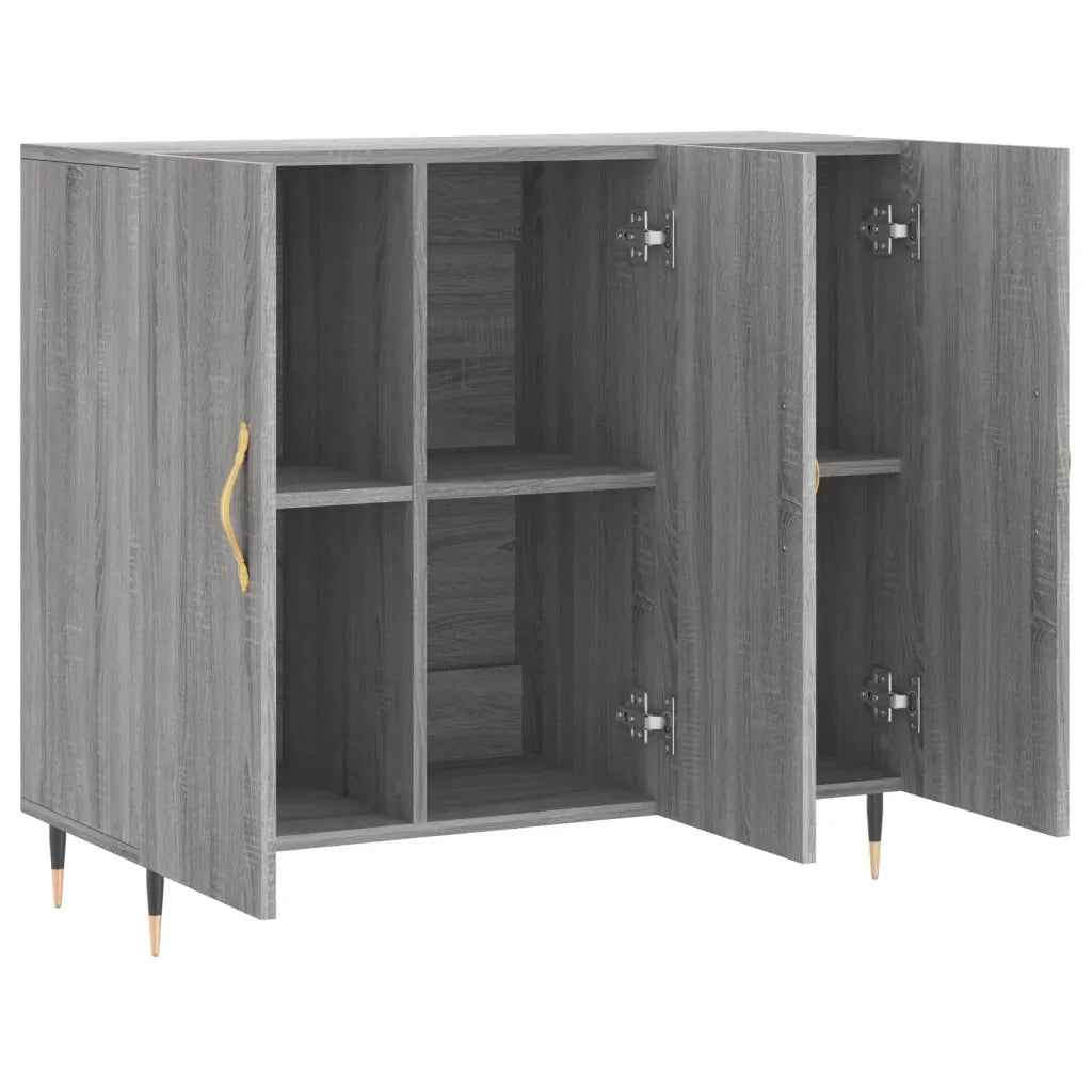 Credenza-Buffet-Armadio da cucina Grigio Sonoma 90x34x80 cm in Legno Multistrato 166035