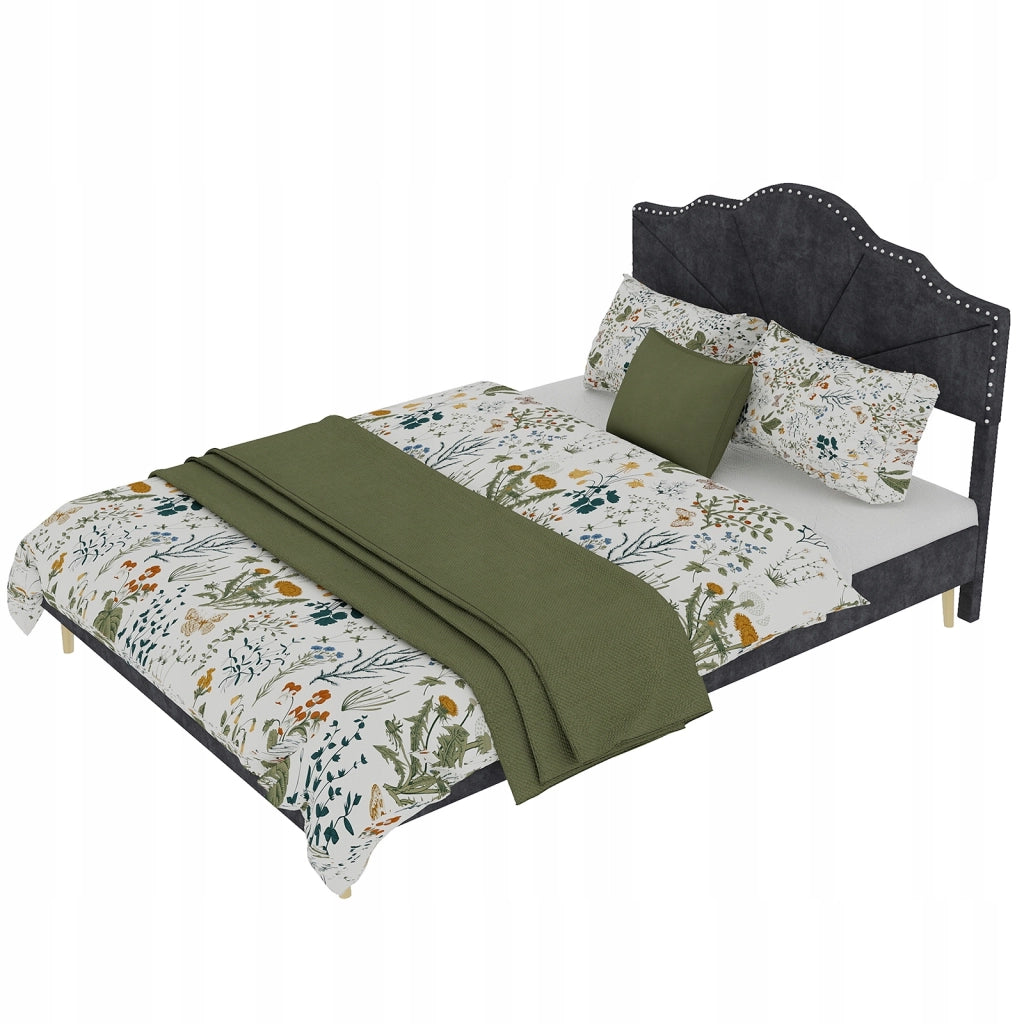 Letto matrimoniale minimalista - Xylo - 160x200 - Grigio