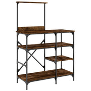 Mobile da Cucina Rovere Fumo 90x40x132 cm Multistrato e Metallo CFW2372336
