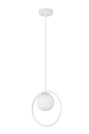 Lampada a sospensione bianca Aqua sfera vetro G9 Sigma