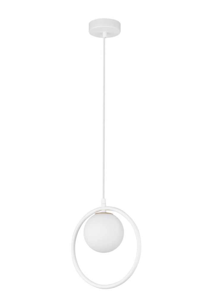 Lampada a sospensione bianca Aqua sfera vetro G9 Sigma