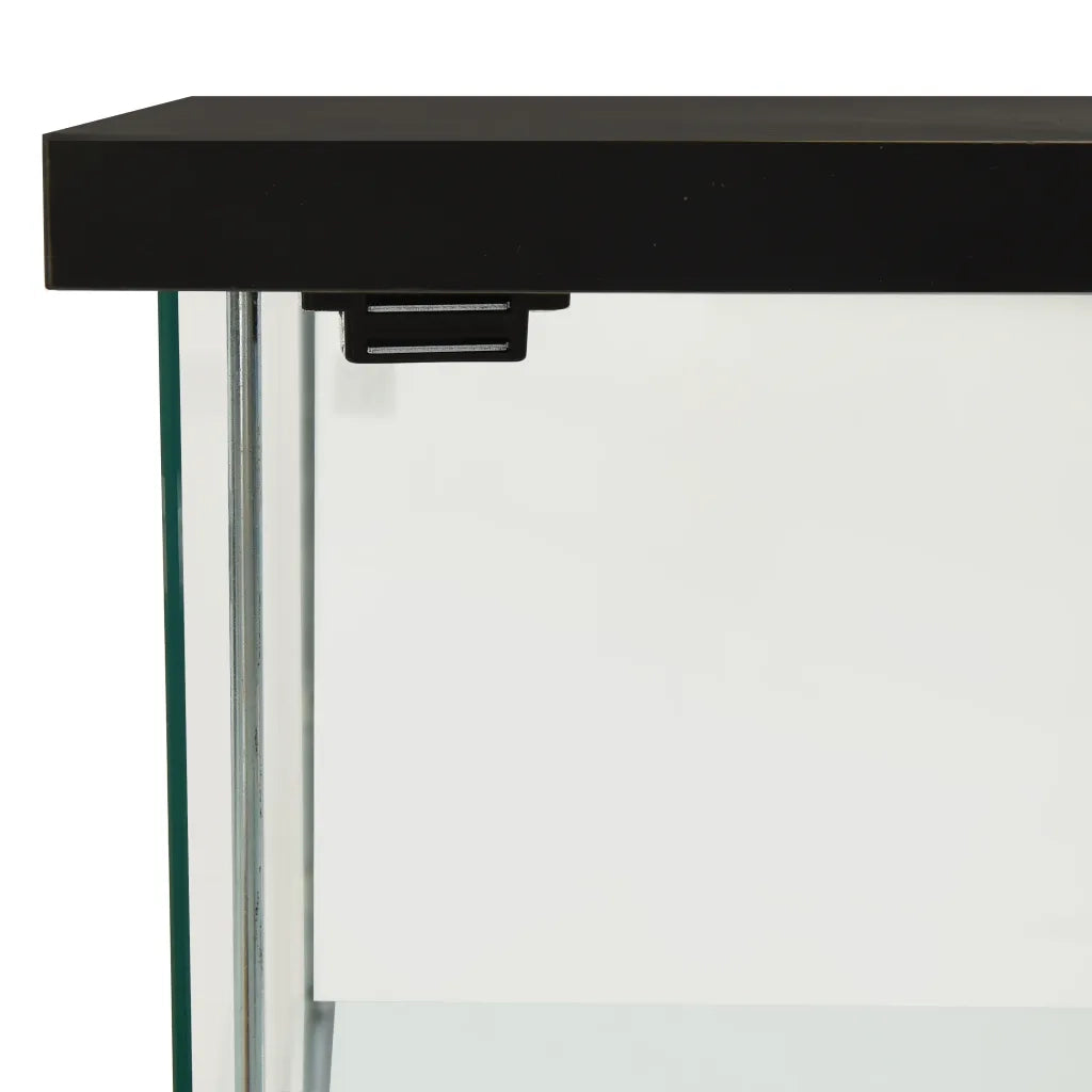 Armadietto Portaoggetti in Vetro Temperato Nero cod mxl 53473