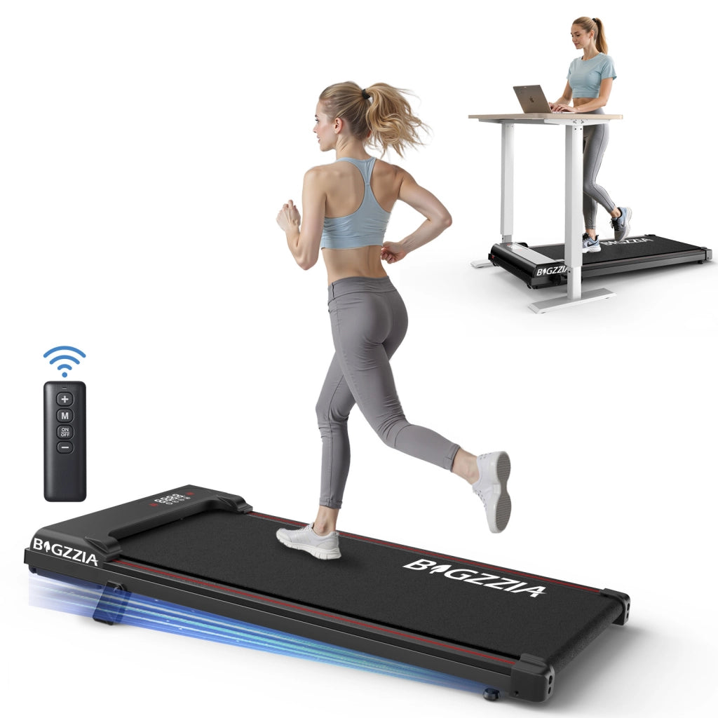 Tapis de Marche con Inclinazione 8%, Tapis Roulant Silenzioso 2,5CV sotto Scrivania 1-8km/h,145kg Portata con Telecomando, Macchina Camminata Compatta