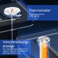 Filtro bio CBF-200A Sistema filtrante a 1 camera 6.000 l/h Materiale filtrante incluso