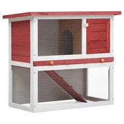 Conigliera da esterno con 1 porta 90 x 45 x 80 cm legno rosso 02_0000588