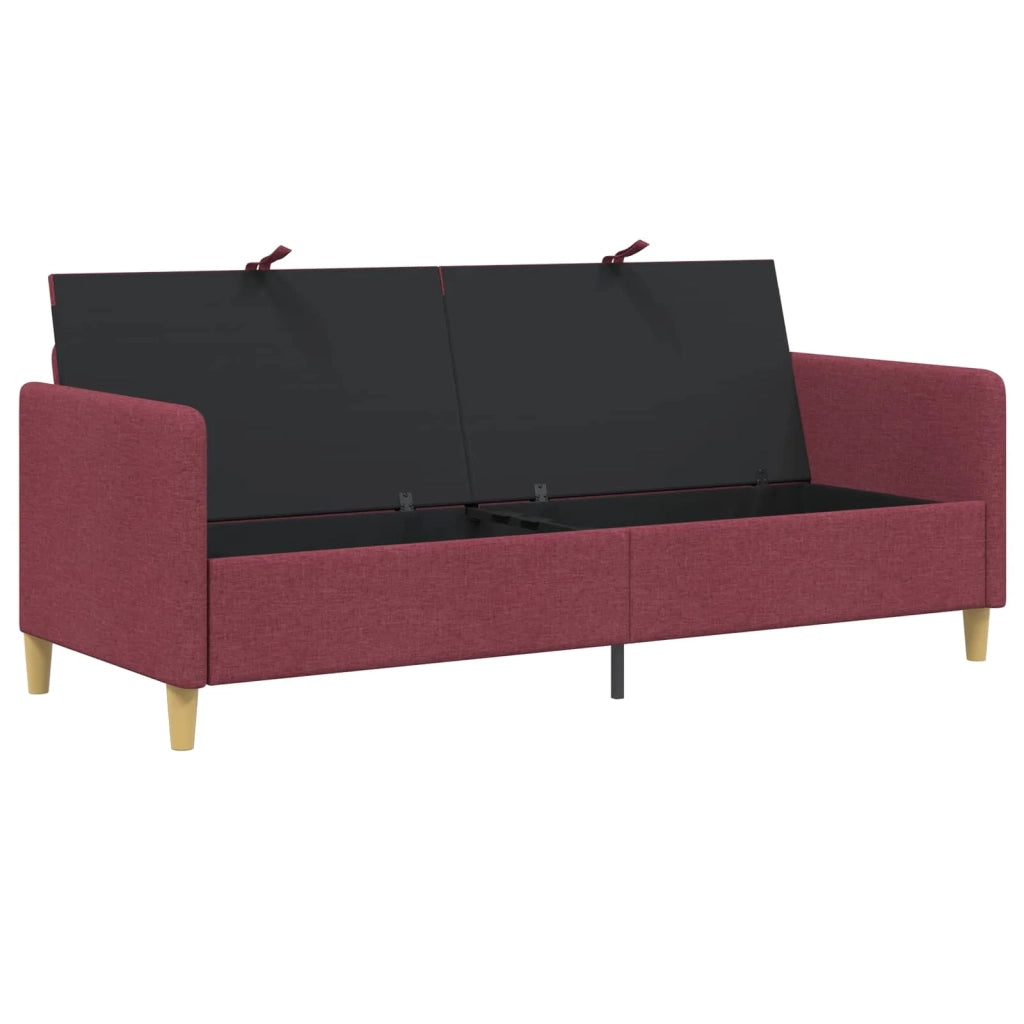 Divano con Storage Rosso Vino 192 x 78 x 87 cm Poliestere 42036978