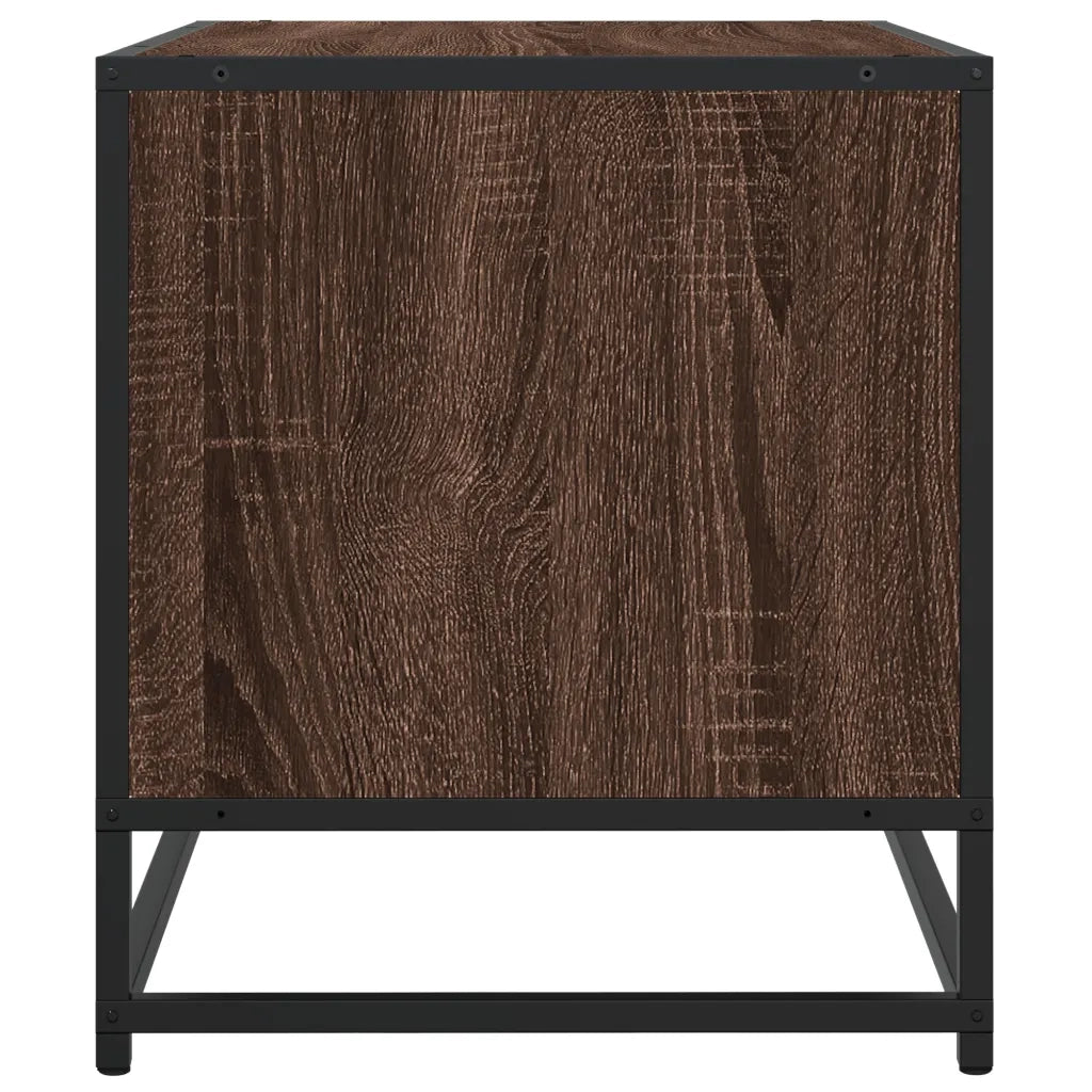 vidaXL Mobile TV Rovere Marrone 120,5x40x46 cm Multistrato e Metallo