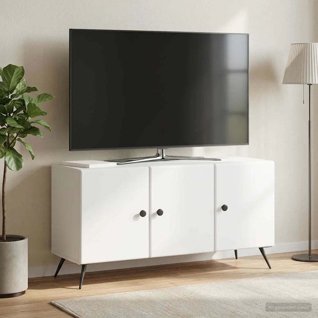 Mobile TV Bianco 99 x 34,5 x 50 cm Legno ingegnerizzato 895635
