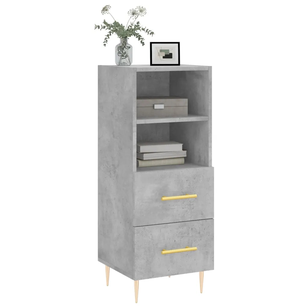Credenza-Buffet-Armadio da cucina Grigio Cemento 34,5x34x90 cm in Legno Multistrato 630922