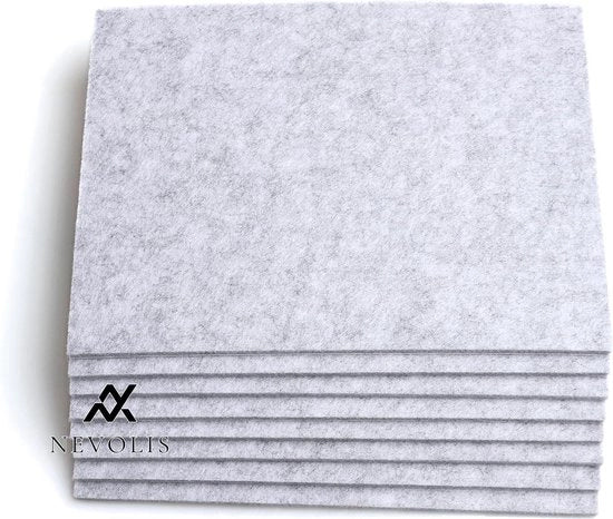 Set di 8 Piastrine in Felt 1/5" Spesse Autoadesive per Protezione dei Pavimenti in Legno Grigio-Grigio.