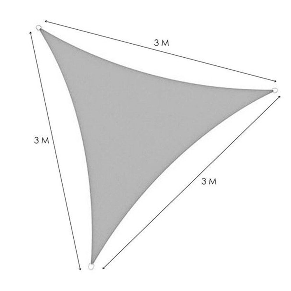 Trade Shop - Vela Tenda Triangolare Parasole Protezione Sole Ombreggiatura Giardino 3x3x3mt Grigio 222568 -