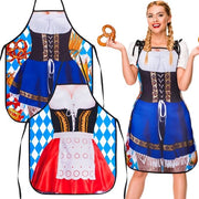 Schort Oktoberfest 2 in 1 per donna Dirndel schort per donna Schort per donna Oktoberfest Schort da cucina divertente per donna Schort da griglia per donna per festival del birra