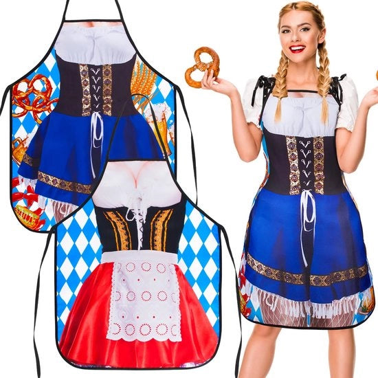 Schort Oktoberfest 2 in 1 per donna Dirndel schort per donna Schort per donna Oktoberfest Schort da cucina divertente per donna Schort da griglia per donna per festival del birra