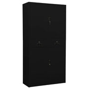 Armadio per Ufficio Nero 90x40x180 cm in Acciaio cod mxl 38366