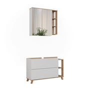 Vicco Set di mobili da bagno Sonoma/Bianco 2 parti