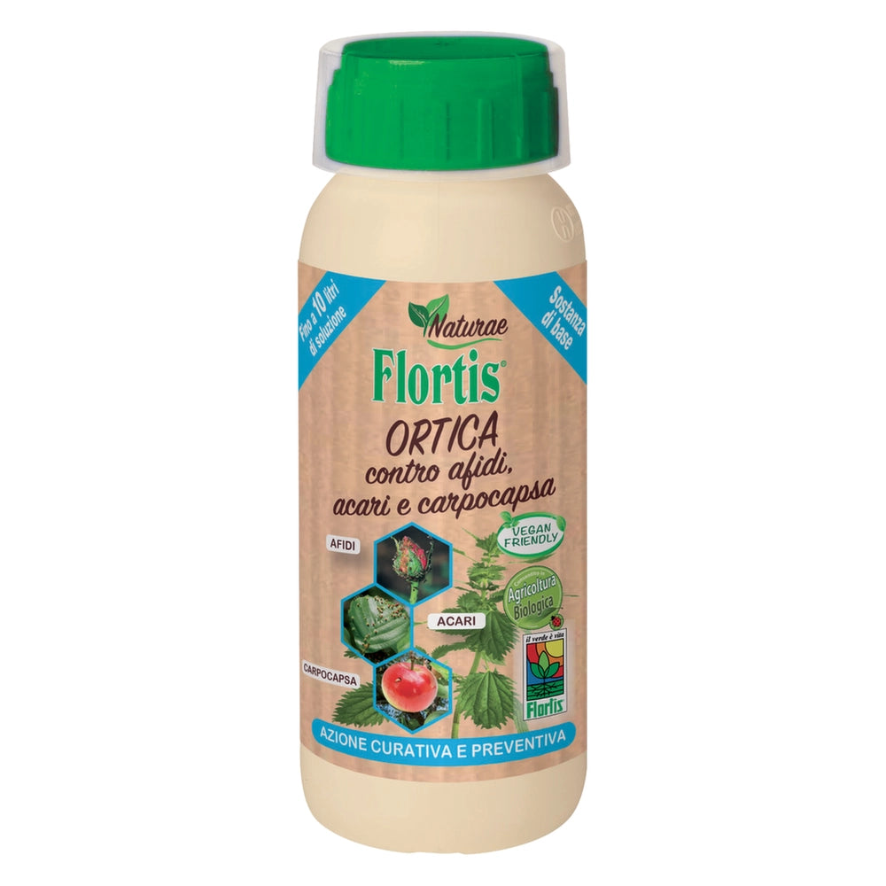 ORTICA INSETTICIDA BIOLOGICO naturale per piante AFIDI ACARI 500 ml Flortis