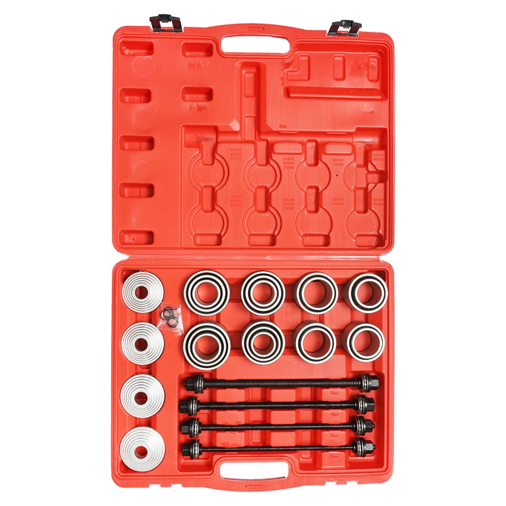 Kit presse per estrazione, installazione e rimozione boccole e cuscinetti 28 pezzi