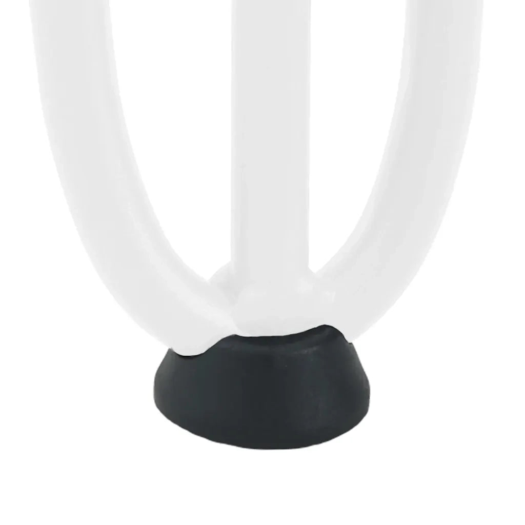 Gambe a forcina per tavolino 4 pz bianche 20 cm in acciaio massiccio