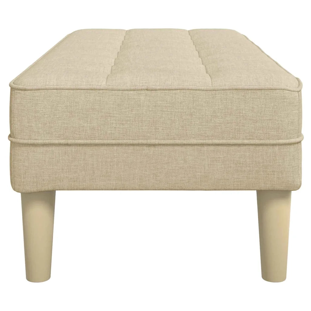 panchina con cuscino Crema 113 x 57 x 39 cm Tessuto 42001941