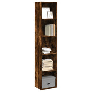 Libreria-Scaffale per Libri-Mobile di Stoccaggio Rovere Fumo 40x30x189 cm in Legno Multistrato
