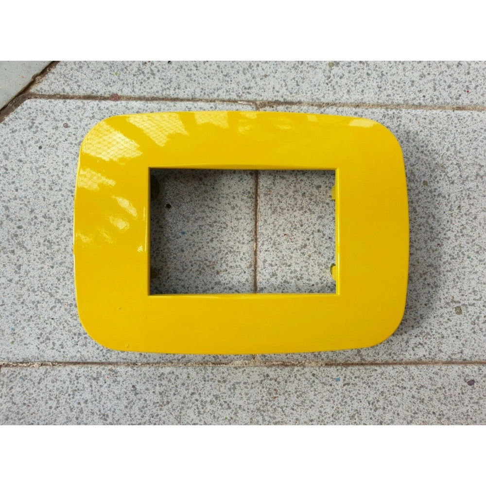 Trade Shop - Placca Placchetta Placchette Compatibili Per Serie Axolute Bticino Colorate Fori - Giallo -4 Fori     -