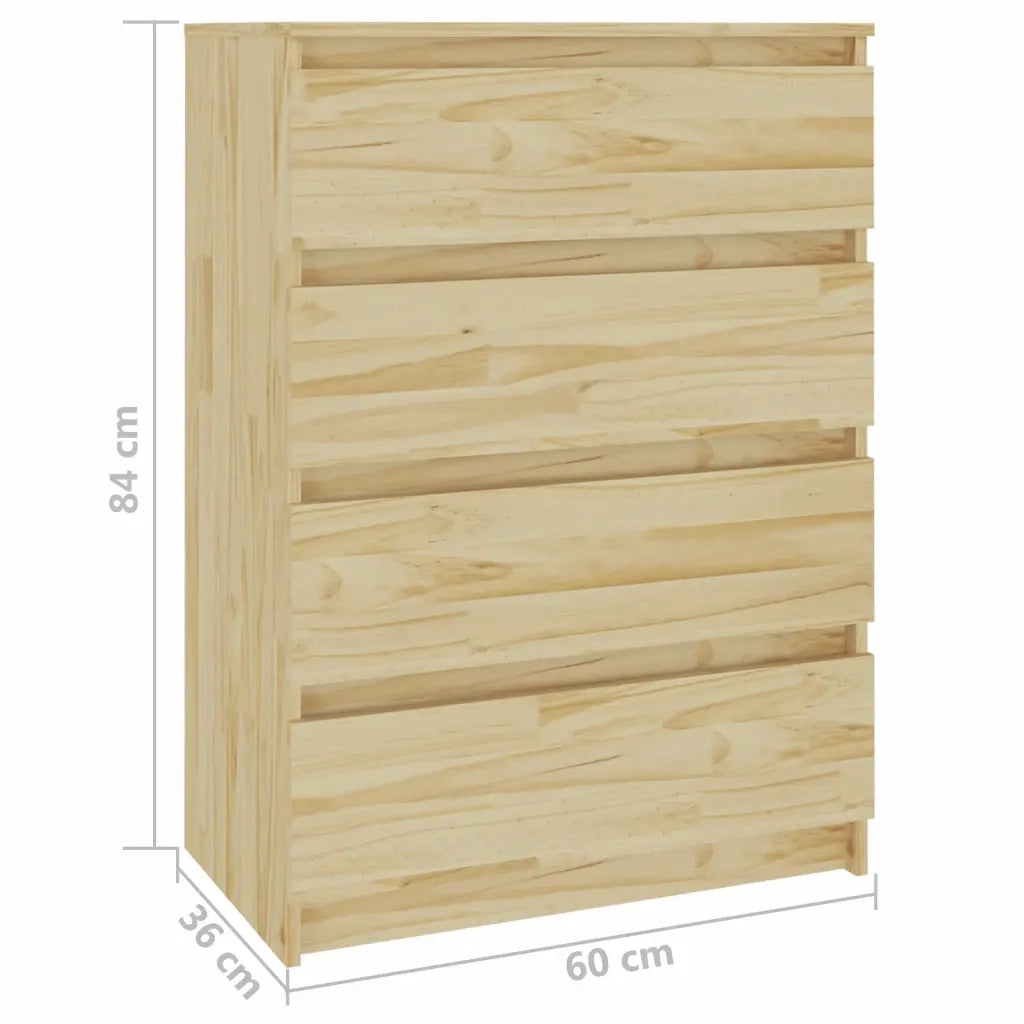 Credenza 60x36x84 cm in Legno Massello di Pino cod mxl 6119