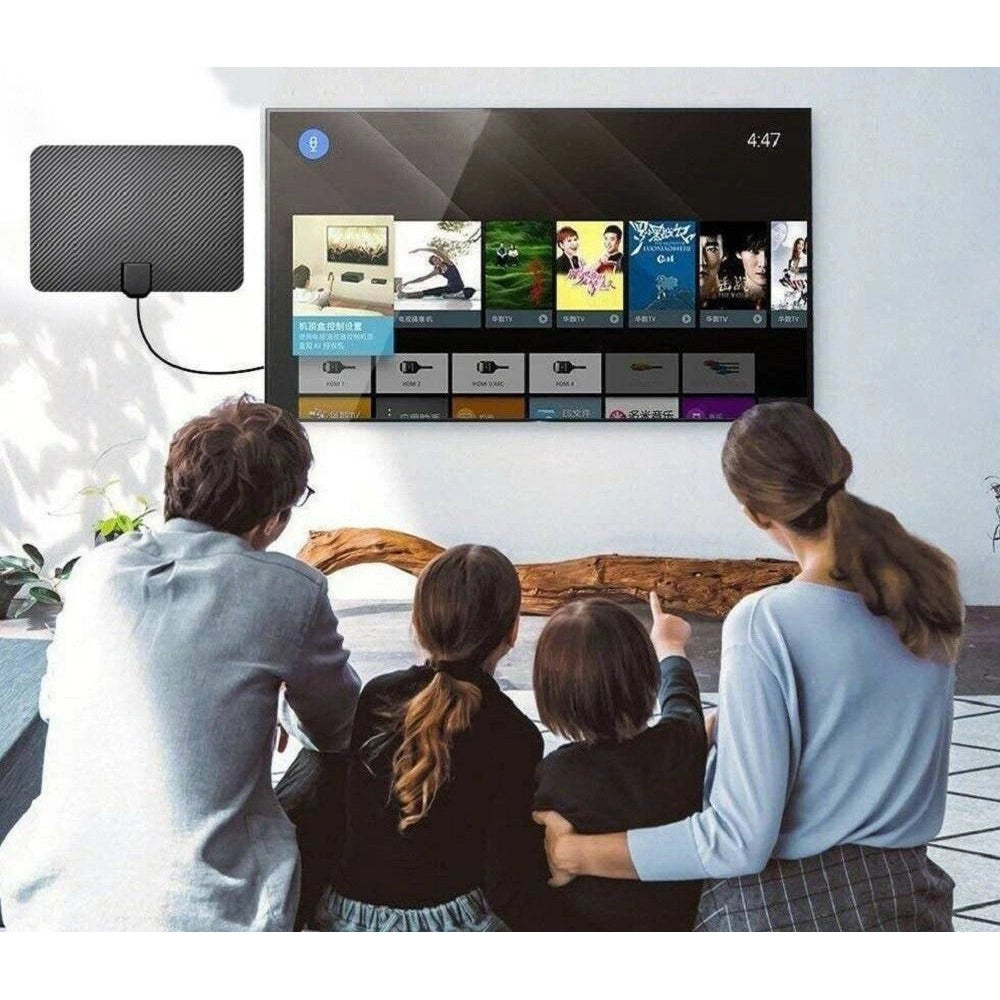 Trade Shop - Antenna Amplificata Tv Digitale Terrestre Interna Hdtv 1080p Vhf / Uhf 29db -
