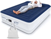 Airbed con Pompa Integrata - Airbed Autoinflabile - Matrimoniale Autoinflante - Airbed per Due Persone - 56cm - Blu