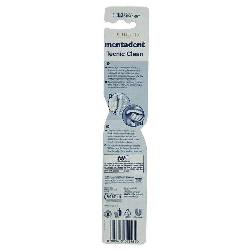MENTADENT SPAZZOLINO HARD TECNIC FORTE PER UNA PULIZIA PROFONDA COLORE ASSORTITO