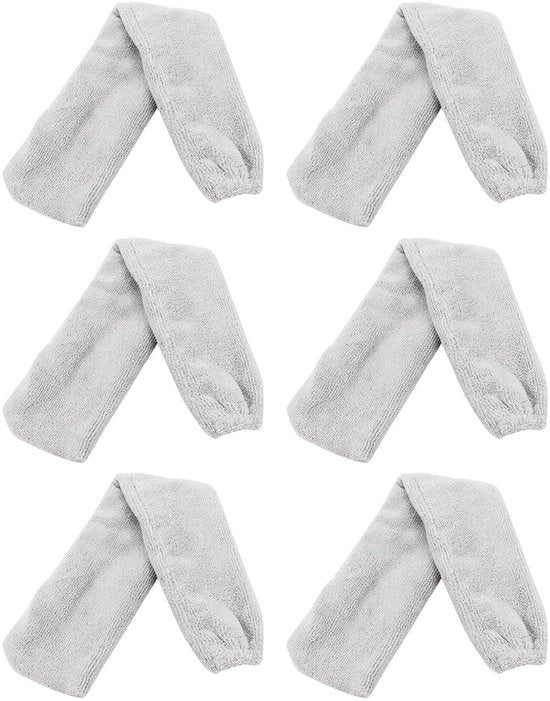 Set di asciugamani in microfibra per pulizia - Insacco da 6 - Grigio - Lavabile