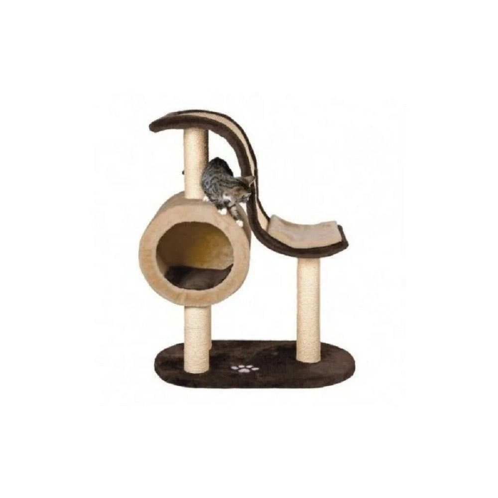 Trade Shop - Tiragraffi Graffiatoio Belgrado Moderno Onda Comoda Cuccetta Cuscino 65x40x99cm -