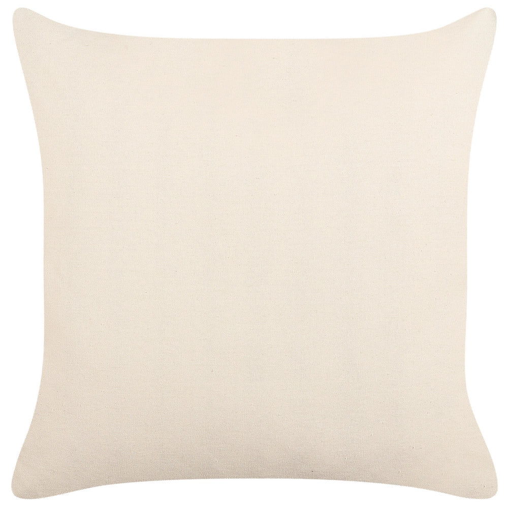 Set di due cuscini decorativi in cotone nero e beige con toppe 45 x 45 cm con imbottitura accessori decorativi soggiorno camera da letto