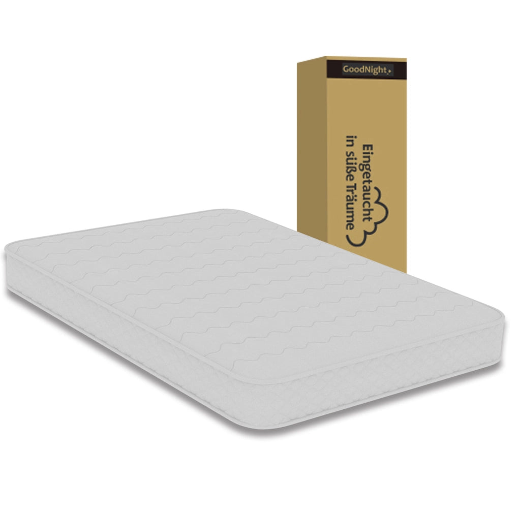 Materasso a molle insacchettate con memory foam e tessuto 3D traspirante; bianco