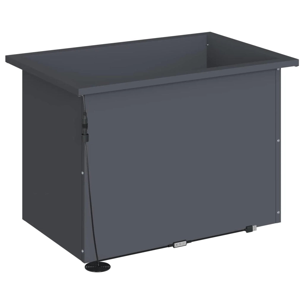 Fioriera da giardino con LED Antracite 40 x 60 x 40 cm Acciaio 8008144