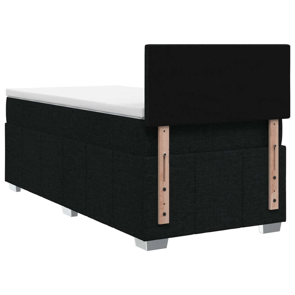 Letto box spring con materasso Nero 90 x 190 cm Tessuto 3451110