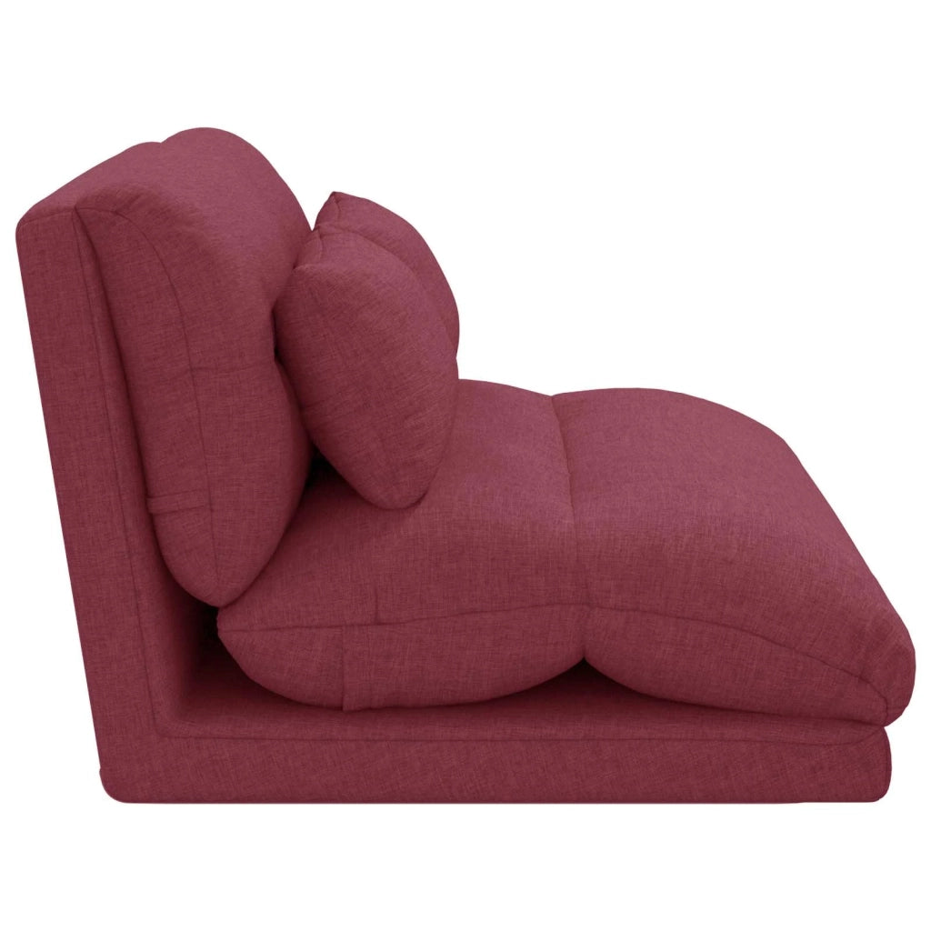 Sedia da Pavimento Rosso Vino 110 x 82 x 55 cm Tessuto 42028205